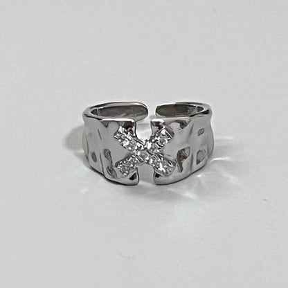 Alloy (various Open designs) Ring Rhinestone