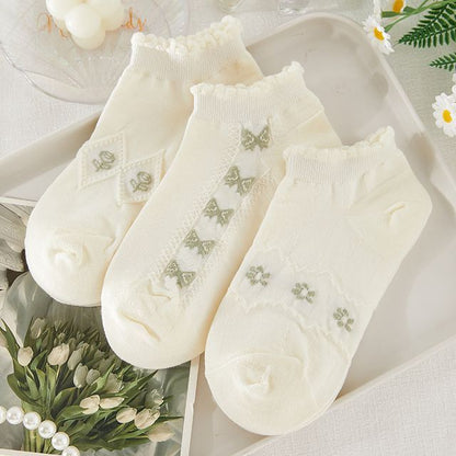 Ensemble de chaussettes basses en jacquard