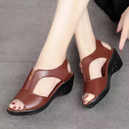 Wedge Plain Sandals Heel