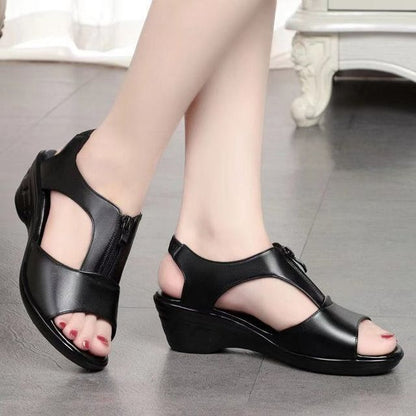 Wedge Plain Sandals Heel