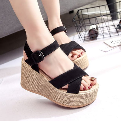Heel Sandals Wedge Platform Espadrille