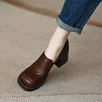 Loafers Buckled Block-Heel