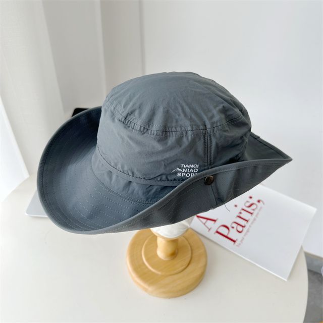 Lettering Hat Sun Embroidered