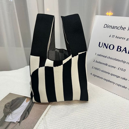 Tote Bag Knit Patterned