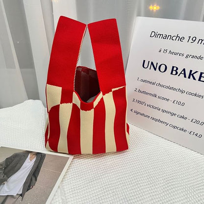 Tote Bag Knit Patterned