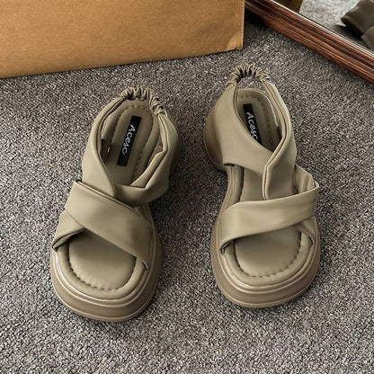 Sandals Platform Slingback Knot