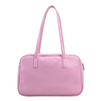 Faux Leather Carryall Plain Bag