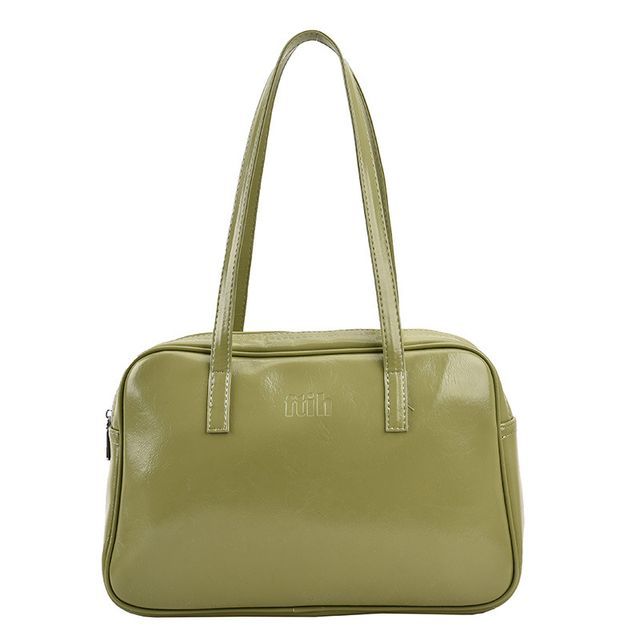 Faux Leather Carryall Plain Bag