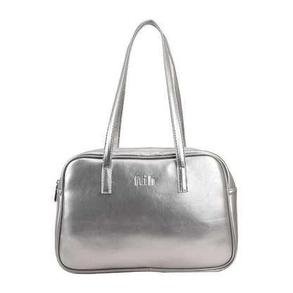 Faux Leather Carryall Plain Bag