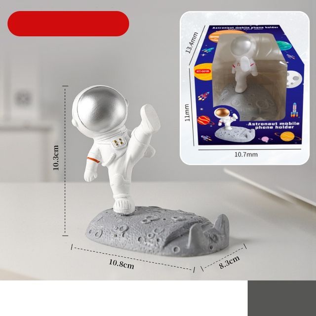 Support de bureau en résine pour téléphone et tablette Astronaut