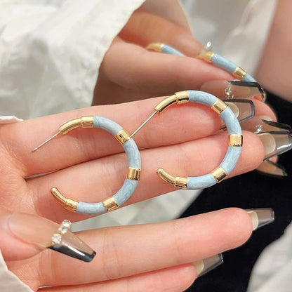 Earring Color Hoop Block