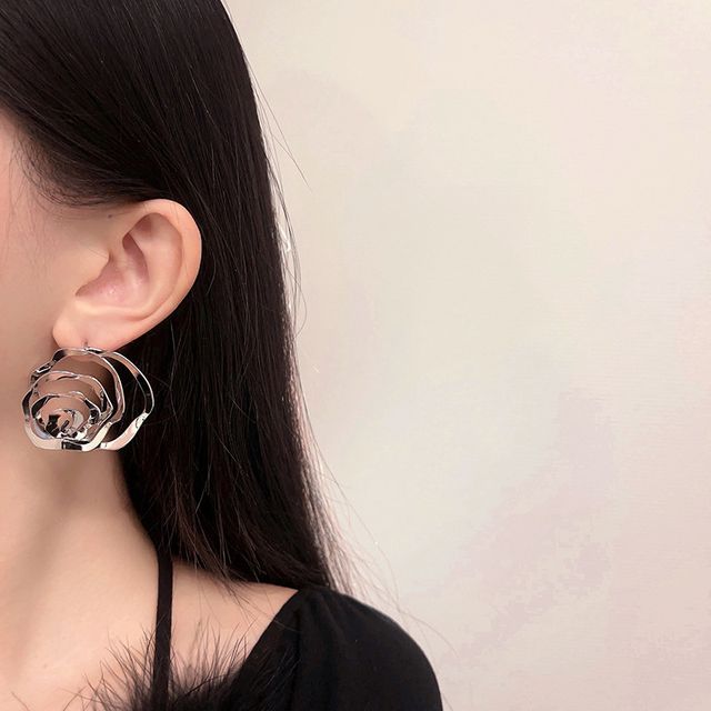 Earring Alloy Rose