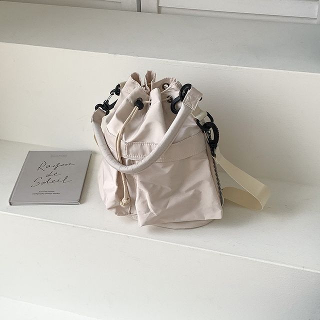 Bag Bucket Drawstring Nylon Multi-Pocket