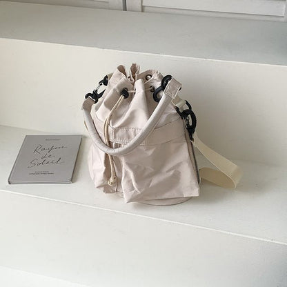 Bag Bucket Drawstring Nylon Multi-Pocket