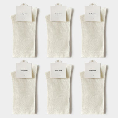 Set of 6: Plain Socks