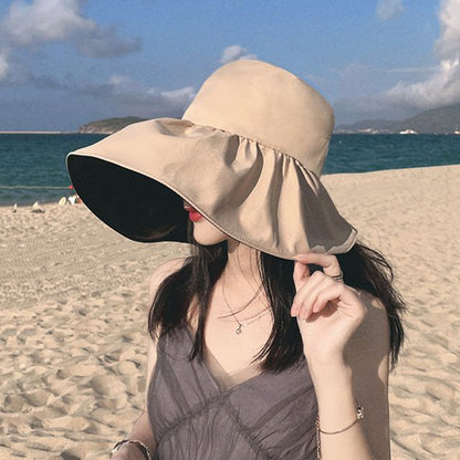 Plain Ruffle Sun Hat