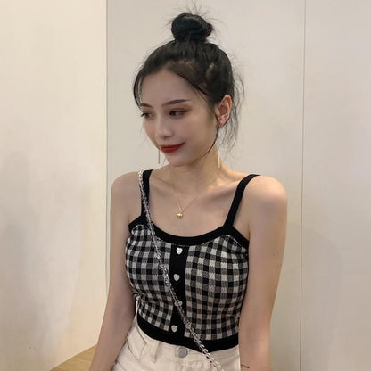 Top Cami Plaid