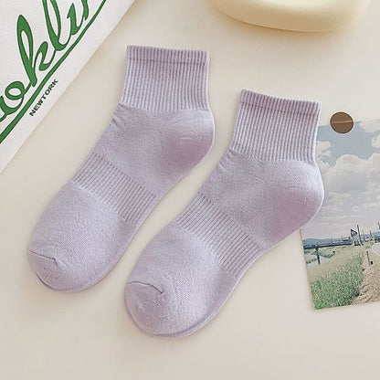 Set of 3 Pairs: Plain Ribbed Socks