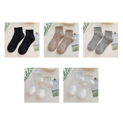 Set of 3 Pairs: Plain Ribbed Socks