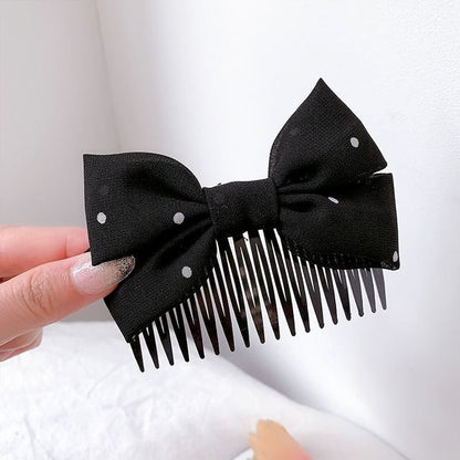 Bow Fabric Hair Comb