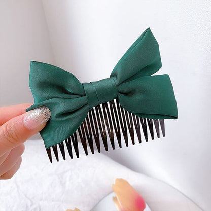 Bow Fabric Hair Comb