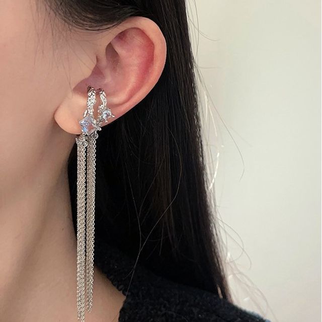 Earring Cuff Fringed Alloy