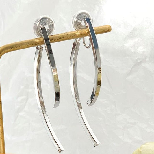 Curve Fringed Earring Alloy