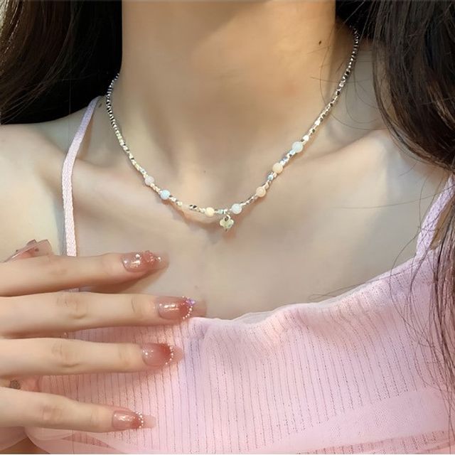 Gemstone Alloy Faux Choker