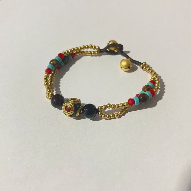 Cord Pendant / Choker Bead Bracelet