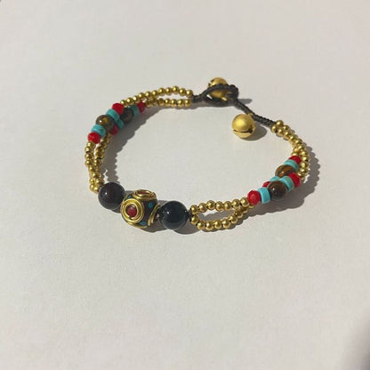 Cord Pendant / Choker Bead Bracelet