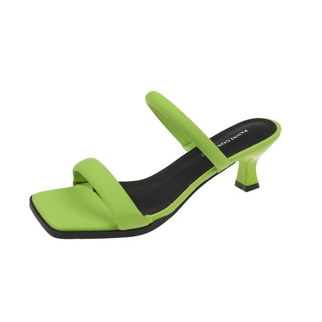 Low Heel Slide Sandals