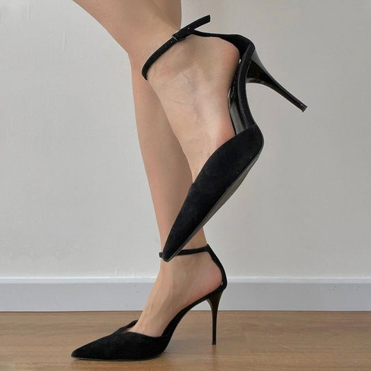 Plain Pumps High-Heel Pointed D'Orsay
