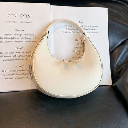 Leather Faux Zip Shoulder Bag