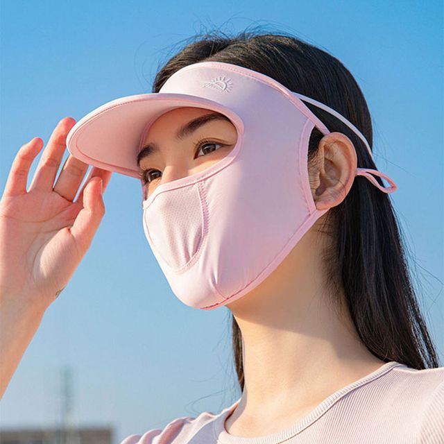 with Cover Plain Sun Brim Protection Face