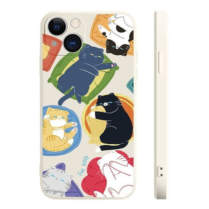 Case Print Sleeping Cat Phone