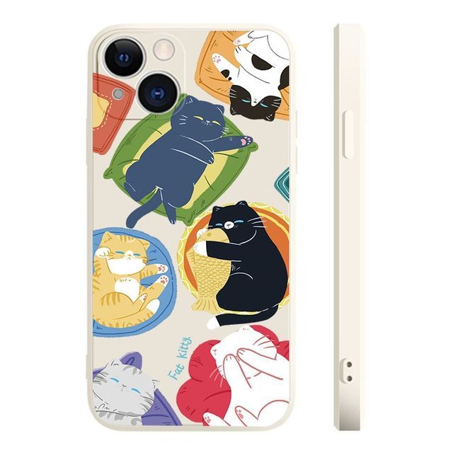 Case Print Sleeping Cat Phone