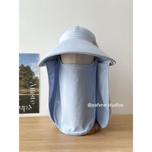 Face with Lettering Protection Sun Cover Hat