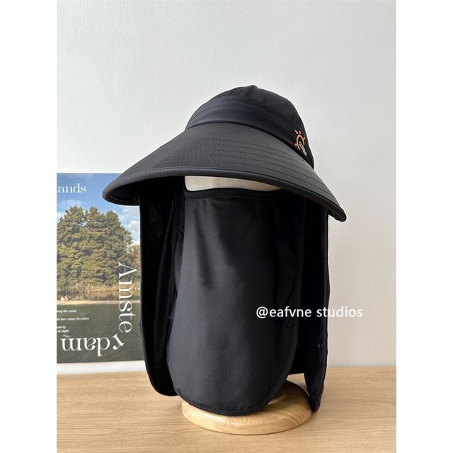 Face with Lettering Protection Sun Cover Hat