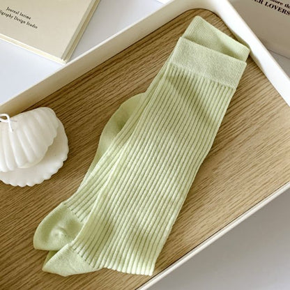 Ribbed Plain Socks