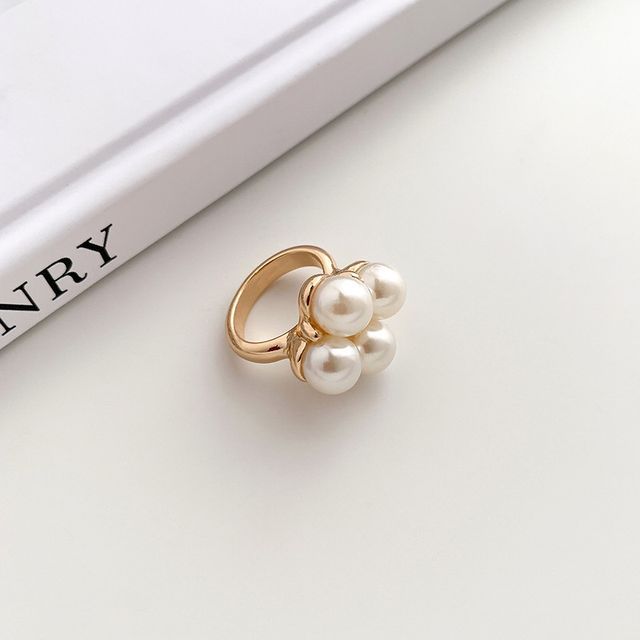 Faux Pearl Alloy Scarf Ring