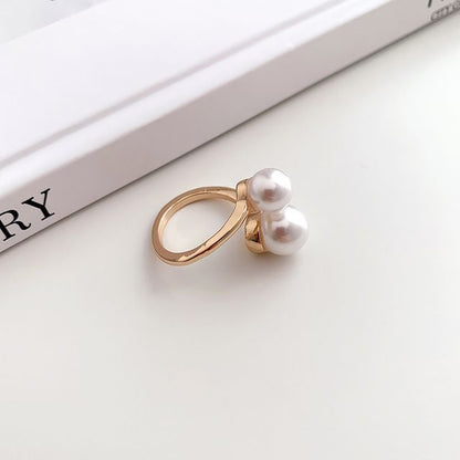 Faux Pearl Alloy Scarf Ring