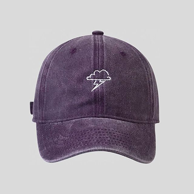 Baseball Lightning Cloud Cap Embroidered