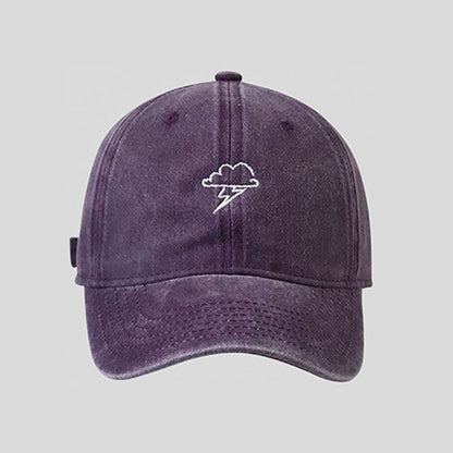 Baseball Lightning Cloud Cap Embroidered