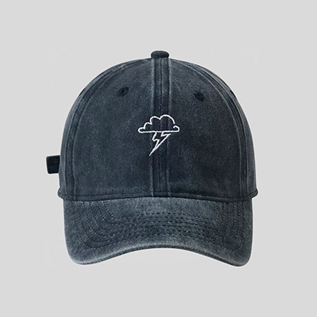 Baseball Lightning Cloud Cap Embroidered