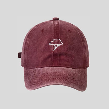 Baseball Lightning Cloud Cap Embroidered