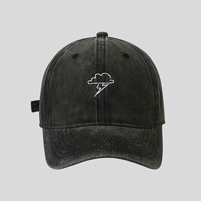 Baseball Lightning Cloud Cap Embroidered