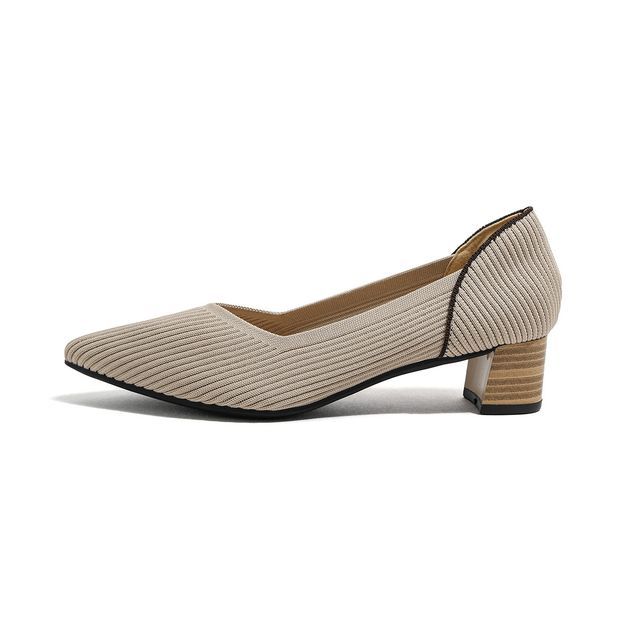 Flats Ribbed Pointed