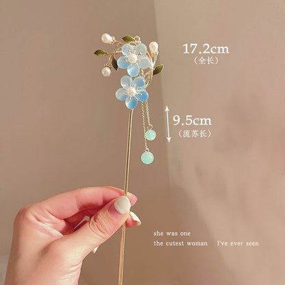 Floral Acrylic Alloy Hair Stick