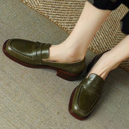 Faux Loafers Penny Leather