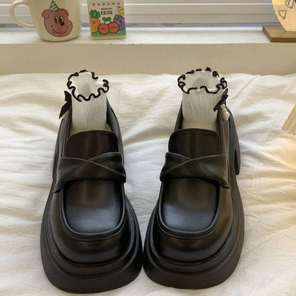 Platform Loafers Chunky Heel